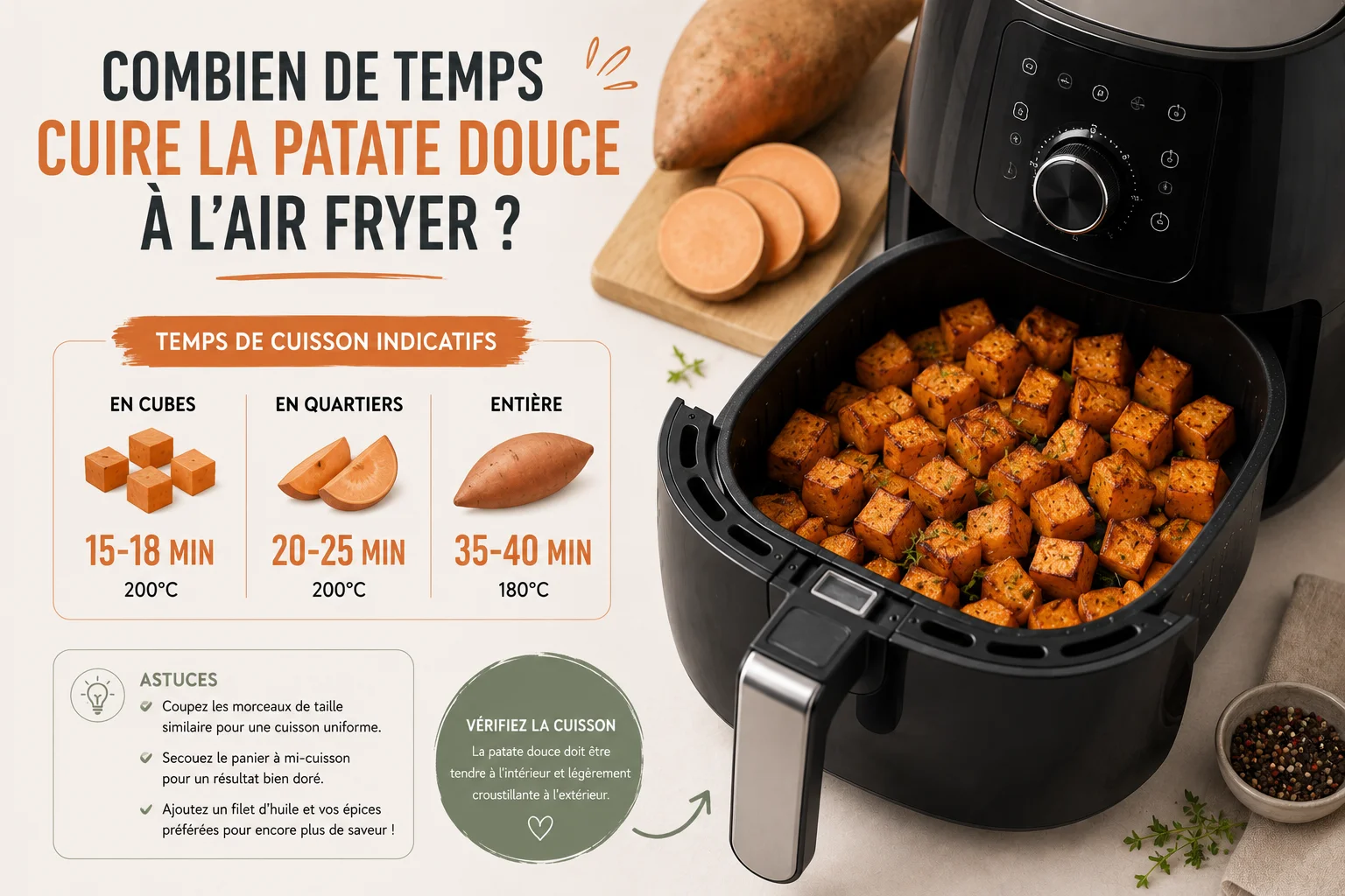 patate douce à l'air fryer