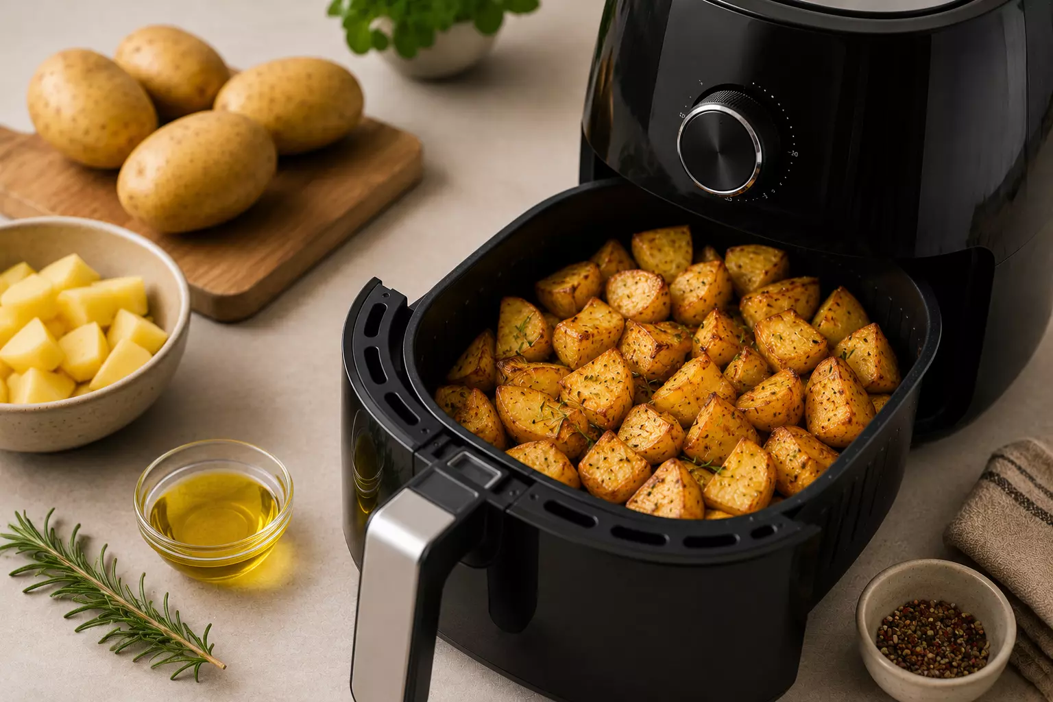 Comment cuire des pommes de terre au air fryer ?