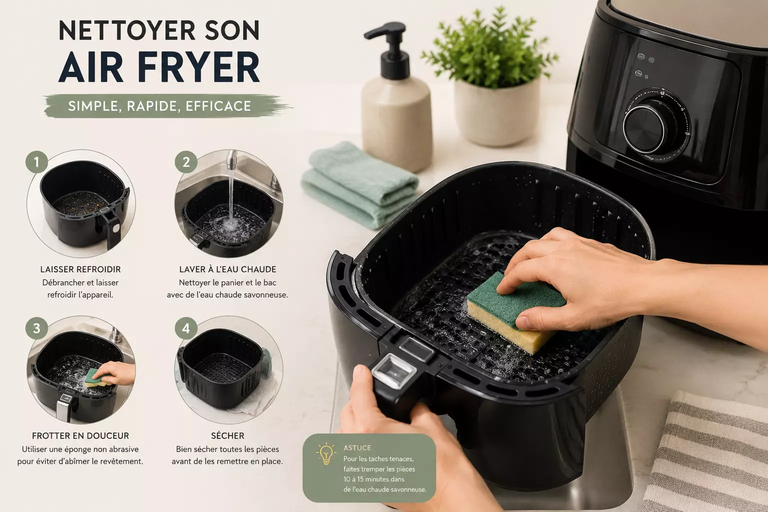 Comment nettoyer un air fryer ?